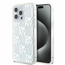 DKNY Liquid Glitter Multilogo tok iPhone 15 Pro Max telefonhoz - fehér tok és táska