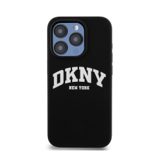 DKNY Liquid Silicone Arch Logo Apple Iphone 15 Pro Magsafe tok, fekete tok és táska