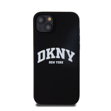 DKNY Liquid Silicone Arch Logo MagSafe iPhone 15 Plus hátlap tok, fekete tok és táska