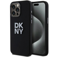 DKNY Liquid Silicone Metal Logo tok iPhone 15 Pro Max - fekete tok és táska