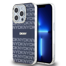 DKNY PU Leather Repeat Pattern Tonal Stripe iPhone 13 Pro tok, kék tok és táska