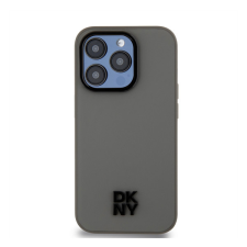 DKNY PU Leather Stack Logo Apple iPhone 15 Pro Magsafe tok, szürke tok és táska