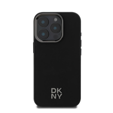 DKNY PU Leather Stack Logo iPhone 16 Pro Max MagSafe tok, fekete tok és táska