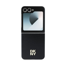 DKNY PU Leather Stack Logo Samsung Galaxy Z Flip6 hátlap tok, fekete tok és táska
