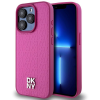 DKNY Repeat Pattern Stack Logo iPhone 15 Pro rózsaszín PU bőr MagSafe tok