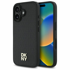  DKNY Repeat Pattern Stack logó MagSafe iPhone 16 tok - fekete tok és táska