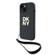 DKNY Wrist Strap Stock Logo tok iPhone 14 / 15 / 13 - fekete tok és táska