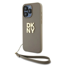 DKNY Wrist Strap Stock Logo tok iPhone 15 Pro Max - bézs tok és táska