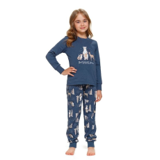 DN Nightwear Best firends gyerekpizsama, erdei állatos, kék 134/140