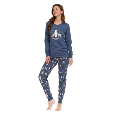 DN Nightwear Best friends női pizsama, erdei állatos, kék S