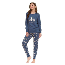 DN Nightwear Best friends női pizsama, erdei állatos, kék XL hálóing, pizsama