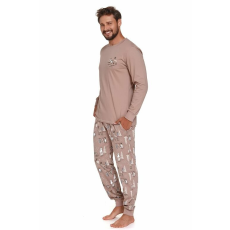 DN Nightwear Damian férfi pizsama, barna XL