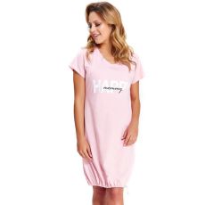 DN Nightwear Happy Mommy kismama hálóing cipzárral, rózsaszín L