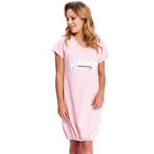 DN Nightwear Happy Mommy kismama hálóing cipzárral, rózsaszín M hálóing, pizsama