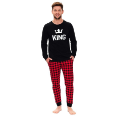 DN Nightwear King férfi pizsama, fekete XXL