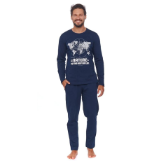 DN Nightwear Kompas férfi pizsama, kék L