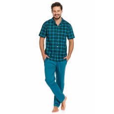 DN Nightwear Luke férfi pizsama, kék, kockás L