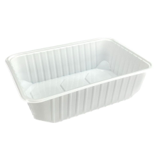  Doboz szögletes alj pp 750 ml fehér 50 db/csomag party kellék