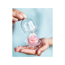  Dobozok Tortatartó, színtelen, 5,5x7,5 cm (1 db / 3 db) dekorációs kellék