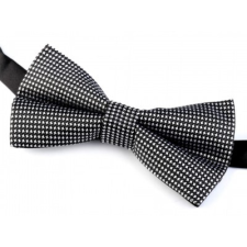  Dobozos csokornyakkendő - Fekete tyúkláb mintás ajándéktárgy