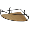 DOCHTMANN Corner shelf metal, bamboo black 20 × 20 × 7 cm (31590)