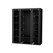 DOCHTMANN szövetszekrény fekete 150 × 175 × 45 cm bútor