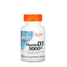 Doctor's Best D-vitamin 5000 NE kapszula - Vitamin D3 5000 IU (180 Lágykapszula) vitamin és táplálékkiegészítő