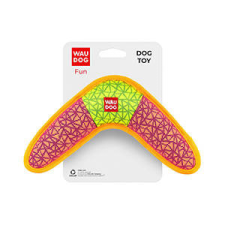 Dog Puller WAUDOG Fundog - játék (boomerang,pink) kutyák részére (24x14cm) játék kutyáknak