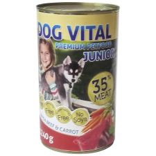 DOG VITAL Junior konzerv Beef & carrot 1240gr kutyaeledel