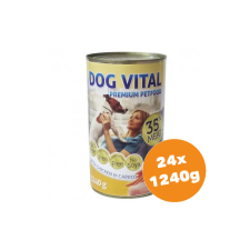 DOG VITAL konzerv chicken&carrot 24x1240g kutyaeledel