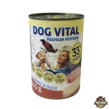 DOG VITAL konzerv pulyka, kacsa 415g kutyaeledel