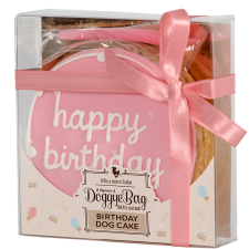  DoggyeBag kézműves születésnapi kutyatorta kutyáknak, Rózsaszín jutalomfalat kutyáknak