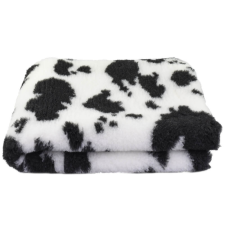Dogledesign DryBed VetBed A+ - Csúszásmentes kisállatfekhely - fekete-fehér tehénmintás szállítóbox, fekhely kutyáknak