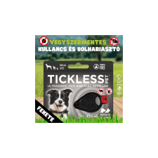 Dogledesign Vegyszermentes ultrahangos kullancs- és bolhariasztó medál kutyáknak és macskáknak, TICKLESS - fekete élősködő elleni készítmény kutyáknak