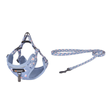 Dogness walking set leash 1,5m+harness for dog (light blue) nyakörv, póráz, hám kutyáknak