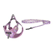 Dogness walking set leash 1,5m+harness for dog (pink) nyakörv, póráz, hám kutyáknak