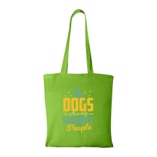 Dogs are my favorite people - Bevásárló táska zöld ajándéktárgy