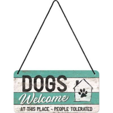 Dogs Welcome - Fémtábla dekoráció
