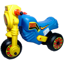Dohány Toys 111K Műanyag Cross kismotor - kék-sárga lábbal hajtható járgány