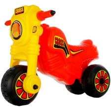 Dohány Toys 111P Műanyag Cross kismotor - piros-sárga lábbal hajtható járgány