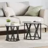  Dohányzóasztal 2 pcs Szürke Sonoma Műszaki fa és acél