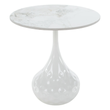  Dohányzóasztal, fehér márvány/acél, EBREL bútor