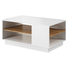  Dohányzóasztal, fehér/tölgy craft arany, TRIO bútor