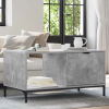  Dohányzóasztal fiókkal Beton Szürke 90 x 49 x 46 cm Faanyag