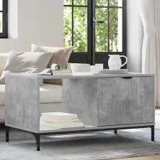  Dohányzóasztal fiókkal Beton Szürke 90 x 49 x 46 cm Faanyag bútor