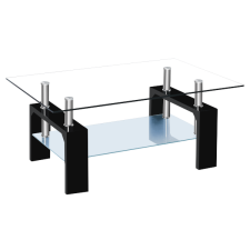DOHÁNYZÓASZTAL ÜVEG LAP/ALSÓPOLC 110X43X60CM MAX.TERH.:80KG bútor