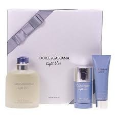 Dolce & Gabbana Light Blue Pour Homme SET: edt 200ml + tusfürdő gél 50 + deo stift 75ml kozmetikai ajándékcsomag