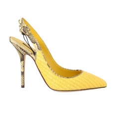 Dolce & Gabbana magassarkú cipő sárga