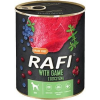 DOLINA NOTECI RAFI Kutya Pástétom Vad, Vörös- és Kék Áfonyával Konzerv 800 g (kar-raf-dzi-800g)