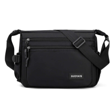  Dollcini, férfi parittyás táska lopásgátló vízálló egyvállú hátizsák Sling Crossbody táska, könnyű mellkasi váll hátizsák kerékpáros utazásokhoz és túrázáshoz, fekete